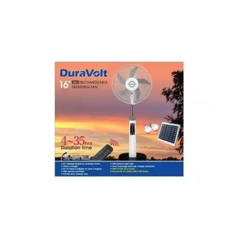 Dura Volts Rechargeable Fan